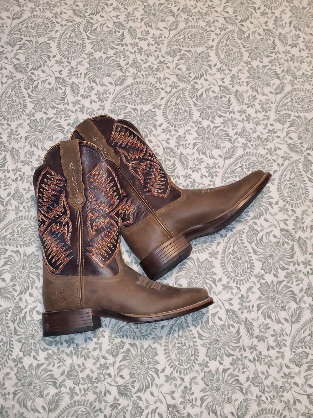 Ariat Women's Odessa StretchFit Western Boot, Fateful Brown NEW NEVER WORN